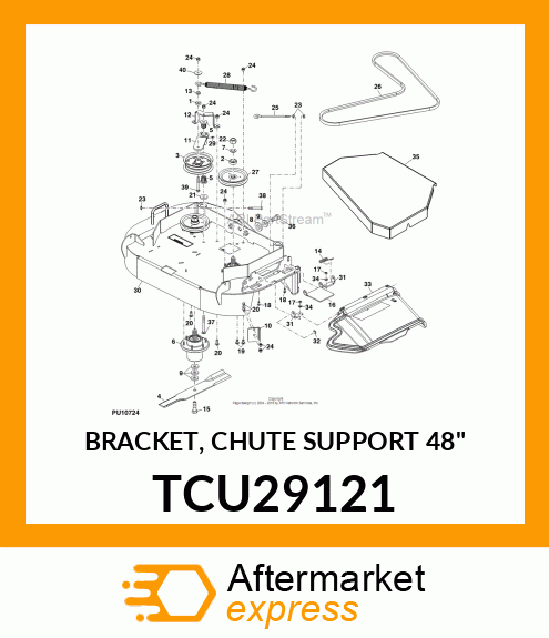 BRACKET, CHUTE SUPPORT 48" TCU29121