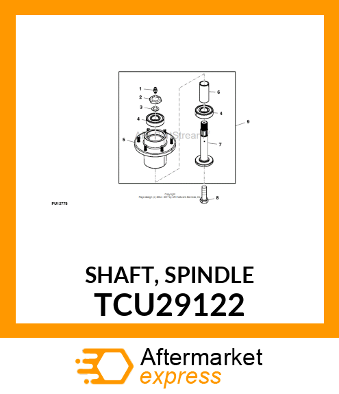 SHAFT, SPINDLE TCU29122