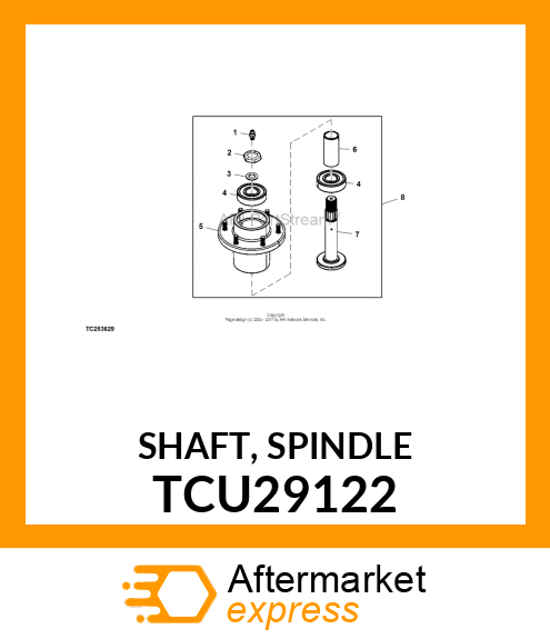 SHAFT, SPINDLE TCU29122