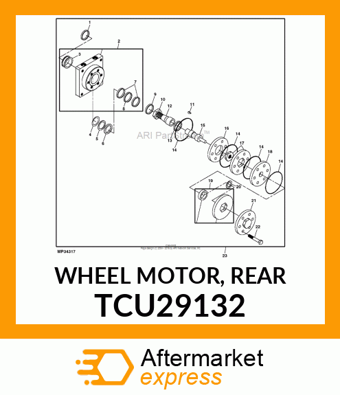 WHEEL MOTOR, REAR TCU29132