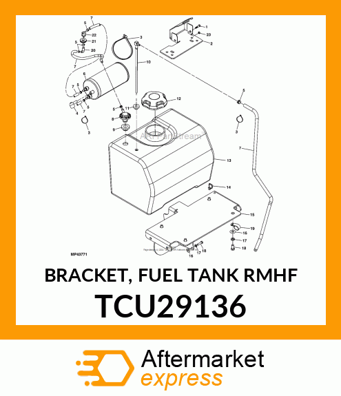 BRACKET, FUEL TANK RMHF TCU29136