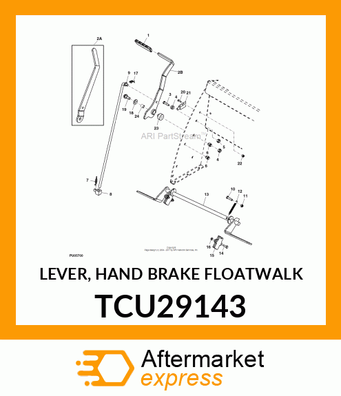 LEVER, HAND BRAKE FLOATWALK TCU29143