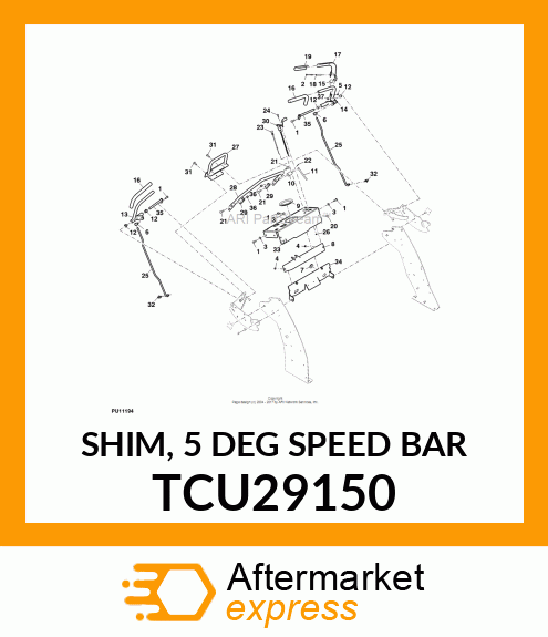 SHIM, 5 DEG SPEED BAR TCU29150