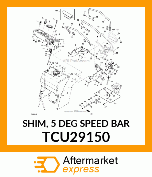 SHIM, 5 DEG SPEED BAR TCU29150