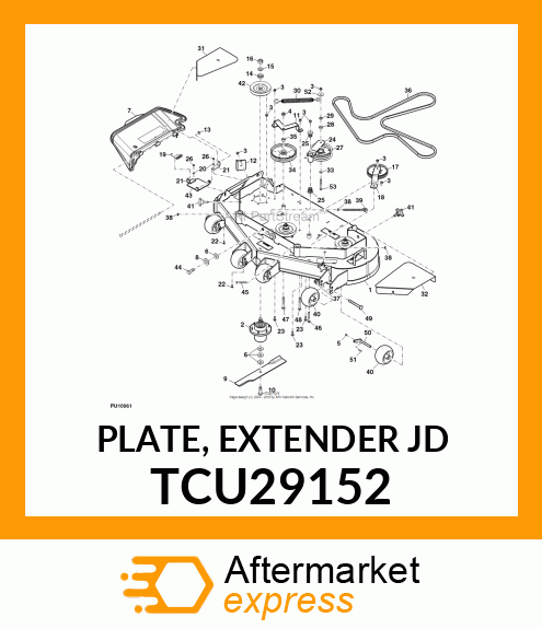 PLATE, EXTENDER JD TCU29152