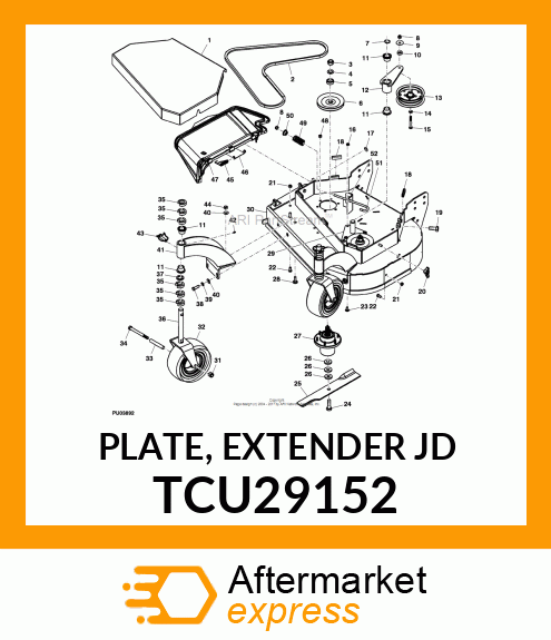 PLATE, EXTENDER JD TCU29152