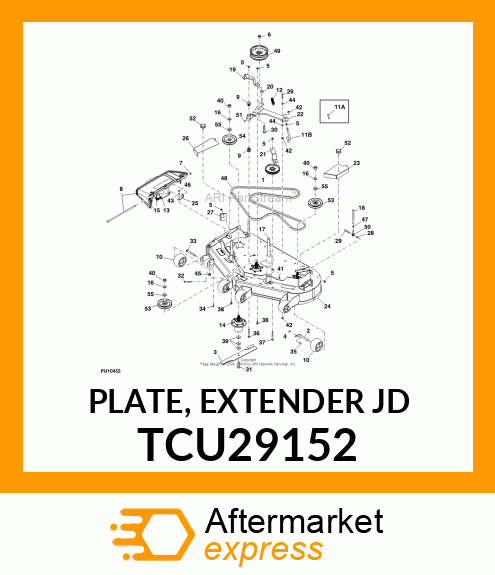 PLATE, EXTENDER JD TCU29152