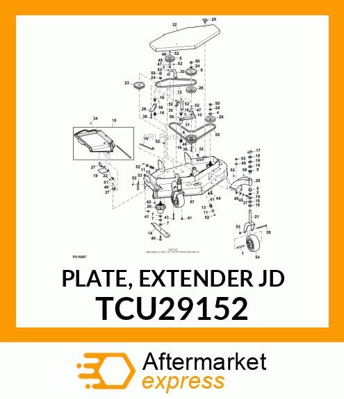 PLATE, EXTENDER JD TCU29152