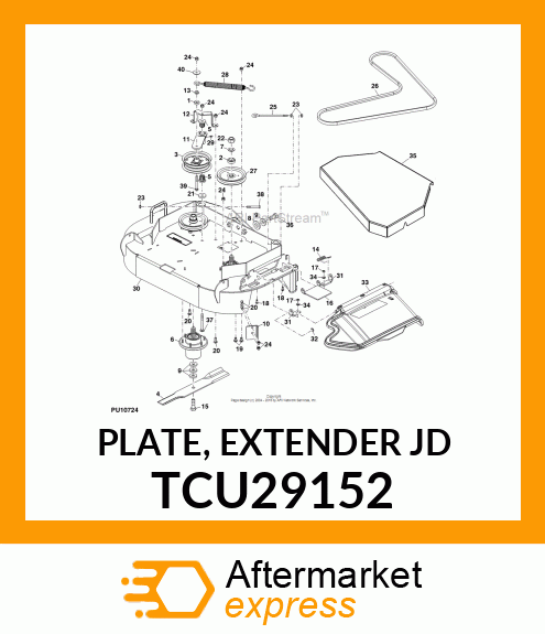 PLATE, EXTENDER JD TCU29152