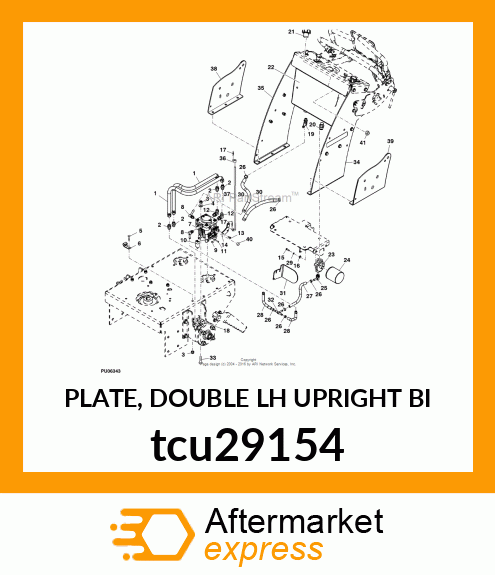 PLATE, DOUBLE LH UPRIGHT BI tcu29154