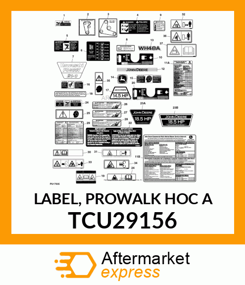 LABEL, PROWALK HOC A TCU29156