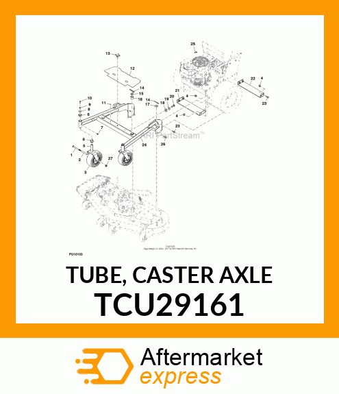 TUBE, CASTER AXLE TCU29161