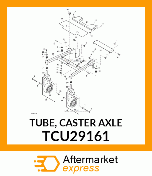 TUBE, CASTER AXLE TCU29161