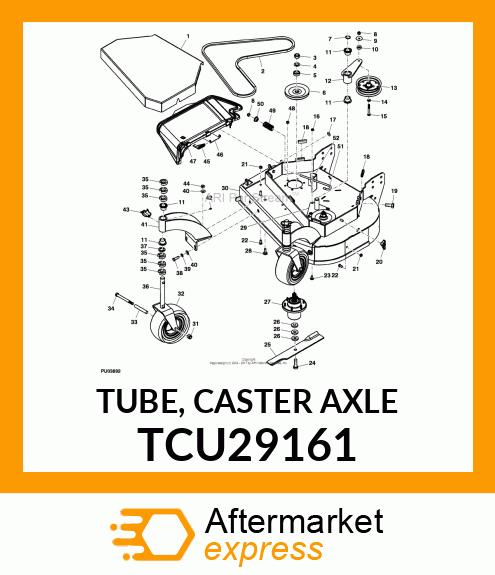 TUBE, CASTER AXLE TCU29161