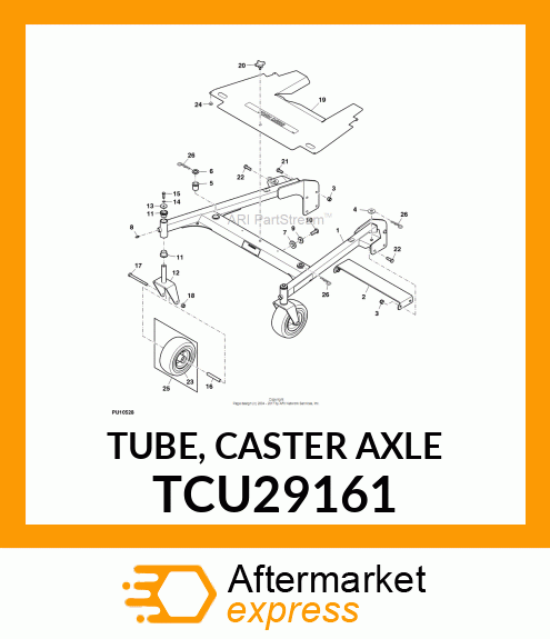 TUBE, CASTER AXLE TCU29161