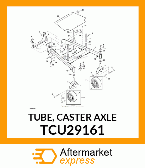 TUBE, CASTER AXLE TCU29161