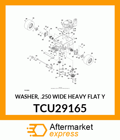 WASHER, .250 WIDE HEAVY FLAT Y TCU29165