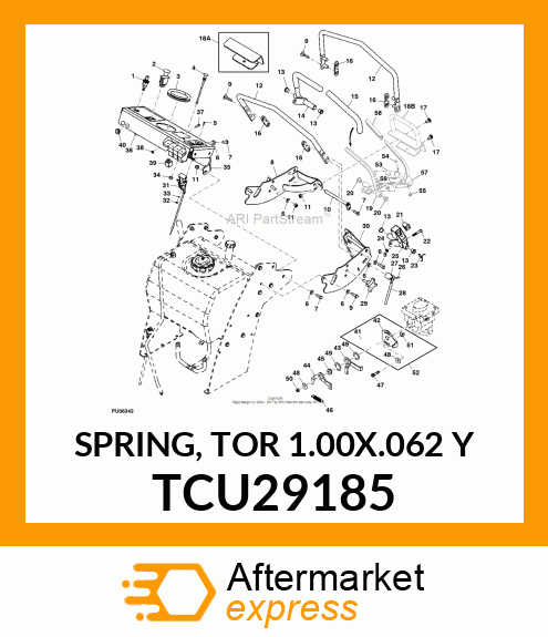 SPRING, TOR 1.00X.062 Y TCU29185