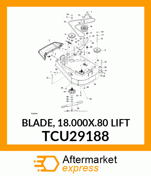 BLADE, 18.000X.80 LIFT TCU29188