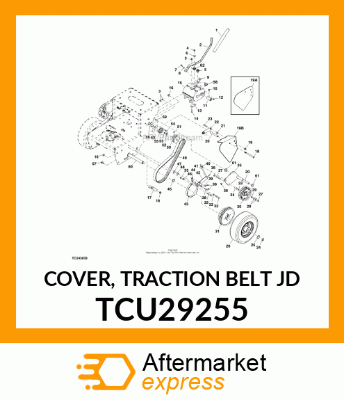 COVER, TRACTION BELT JD TCU29255