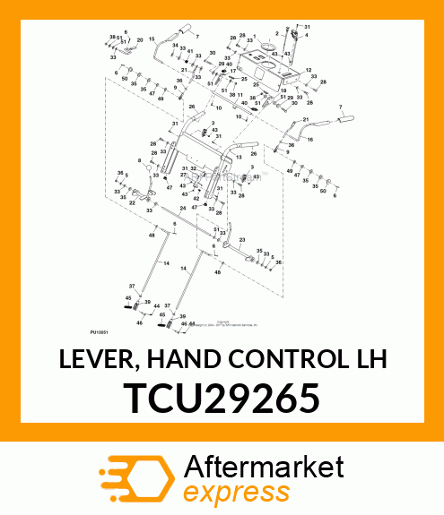 LEVER, HAND CONTROL LH TCU29265