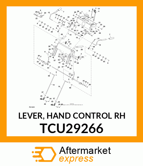 LEVER, HAND CONTROL RH TCU29266