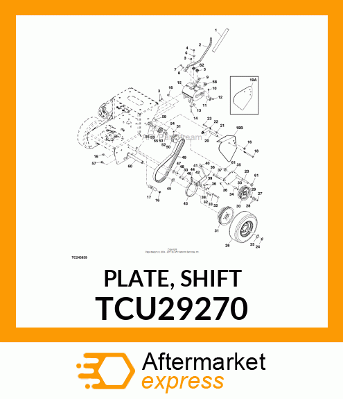 PLATE, SHIFT TCU29270