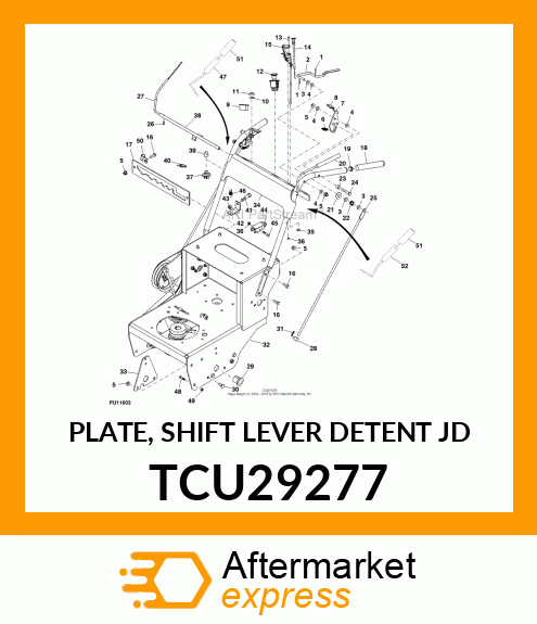 PLATE, SHIFT LEVER DETENT JD TCU29277