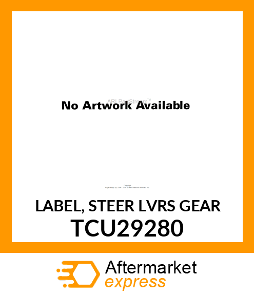 LABEL, STEER LVRS GEAR TCU29280