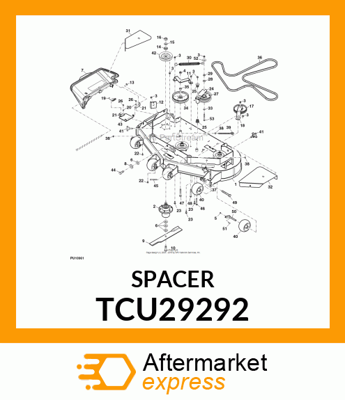 SPACER, .380X1.00X.410 TCU29292