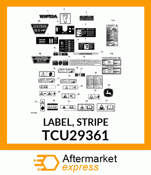 LABEL, STRIPE TCU29361