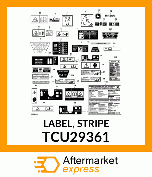 LABEL, STRIPE TCU29361