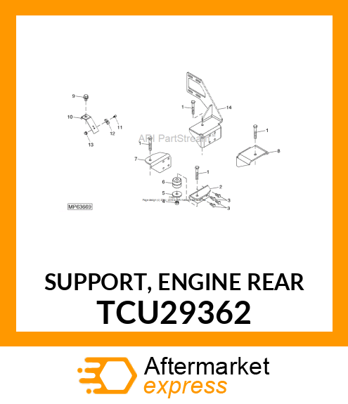 SUPPORT, ENGINE REAR TCU29362