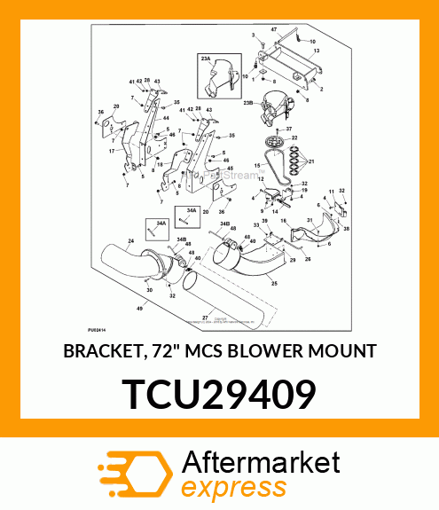 BRACKET, 72" MCS BLOWER MOUNT TCU29409