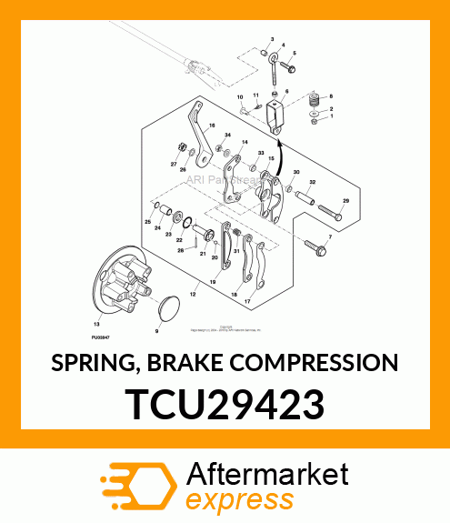 SPRING, BRAKE COMPRESSION TCU29423