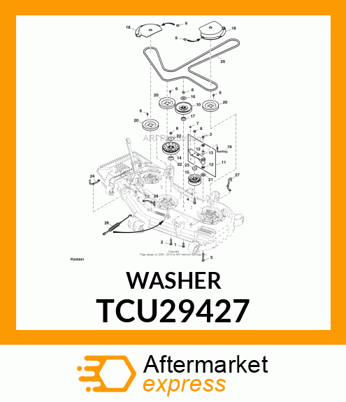 SPACER, IDLER PULLEY TCU29427