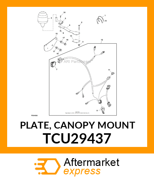 PLATE, CANOPY MOUNT TCU29437