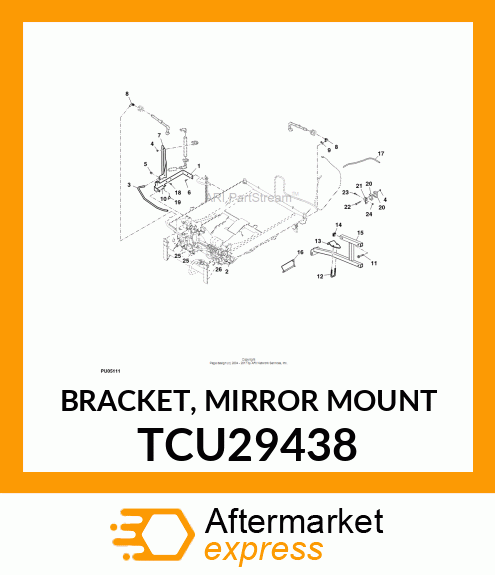 BRACKET, MIRROR MOUNT TCU29438