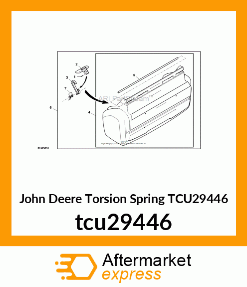 TORSION SPRING (LATCH) tcu29446