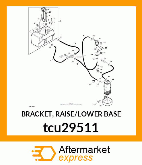 BRACKET, RAISE/LOWER BASE tcu29511