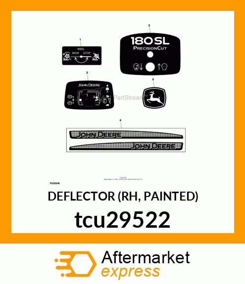 DEFLECTOR (RH, PAINTED) tcu29522