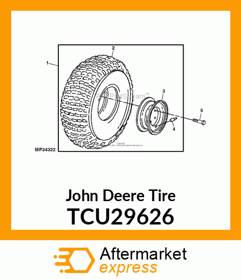 TIRE, TURF TAMER, 22.5X10 TCU29626