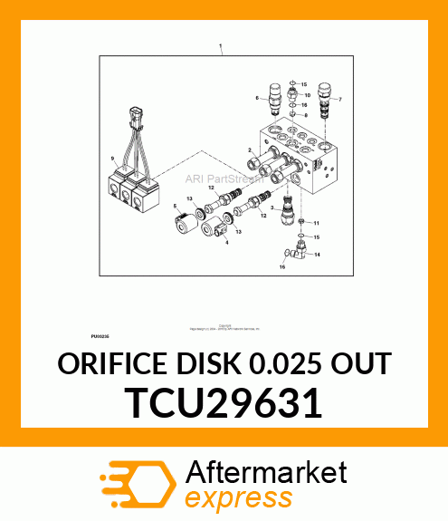 ORIFICE DISK 0.025 OUT TCU29631