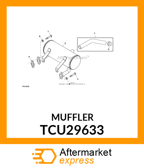 MUFFLER TCU29633