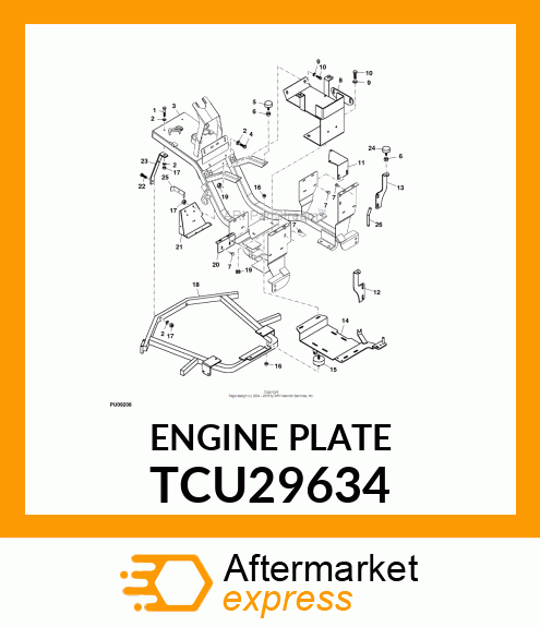 ENGINE PLATE TCU29634