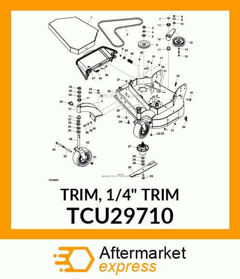 TRIM, 1/4" TRIM TCU29710