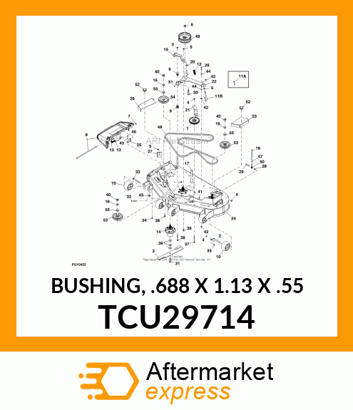 BUSHING, .688 X 1.13 X .55 TCU29714