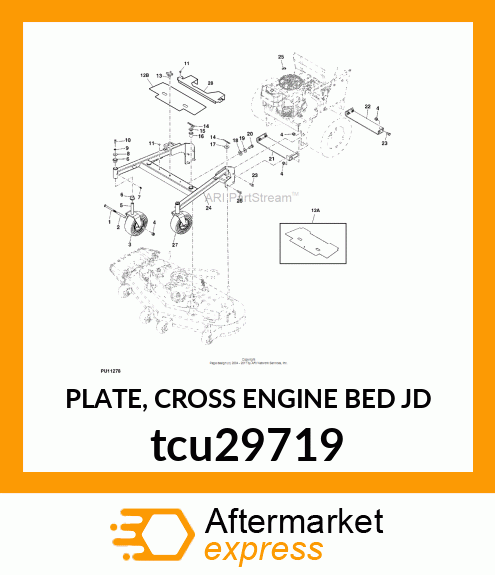 PLATE, CROSS ENGINE BED JD tcu29719