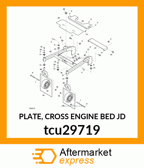 PLATE, CROSS ENGINE BED JD tcu29719