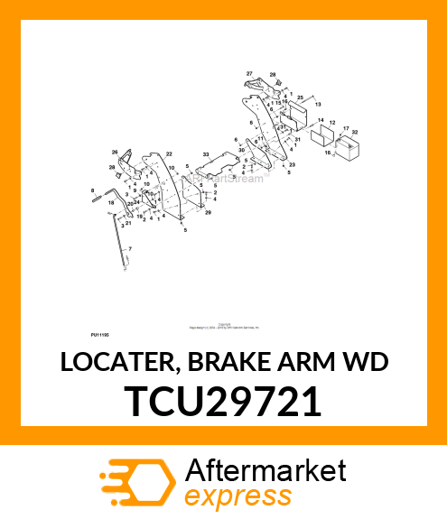 LOCATER, BRAKE ARM WD TCU29721